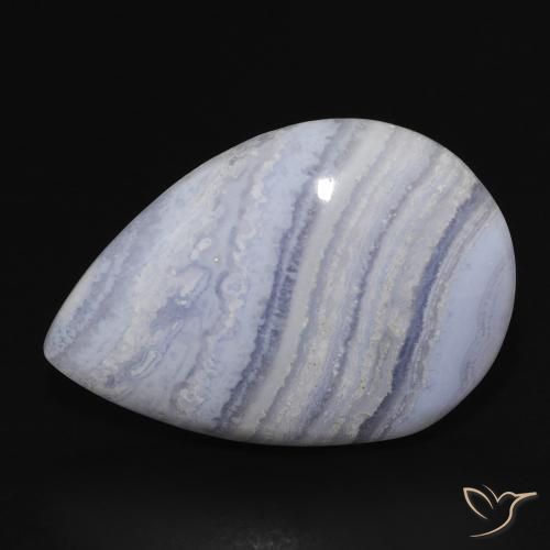 19.83ct Natural Azul cielo claro Calcedonia, En forma de pera, Opaco