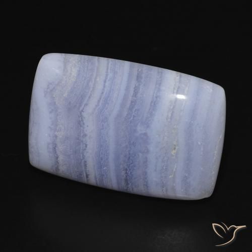 Calcedonia Azul claro natural de 17.49 ct, Forma Cojín, Opaco
