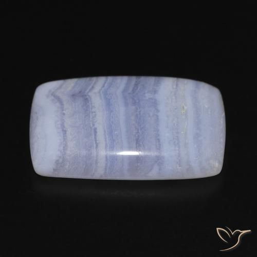 Calcedonia Azul claro natural de 17.49 ct, Forma Cojín, Opaco