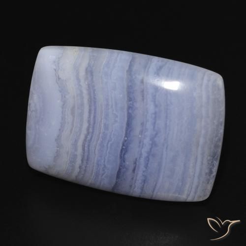 Calcedonia Azul púrpura claro natural de 23.03 ct, Forma Cojín, Opaco
