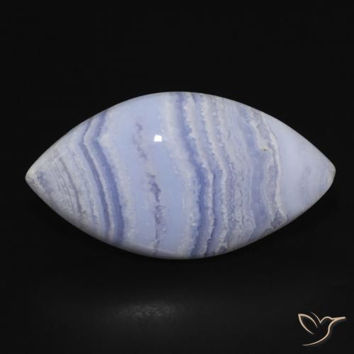 22.29ct Natural Azul violeta Calcedonia, Marquesa, Opaco