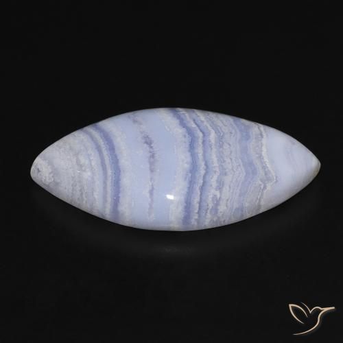 Calcedonia Azul violeta natural de 22.29 ct, Marquesa, Opaco