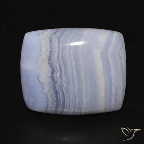 22.40ct Natural Azul púrpura claro Calcedonia, Forma Cojín, Opaco