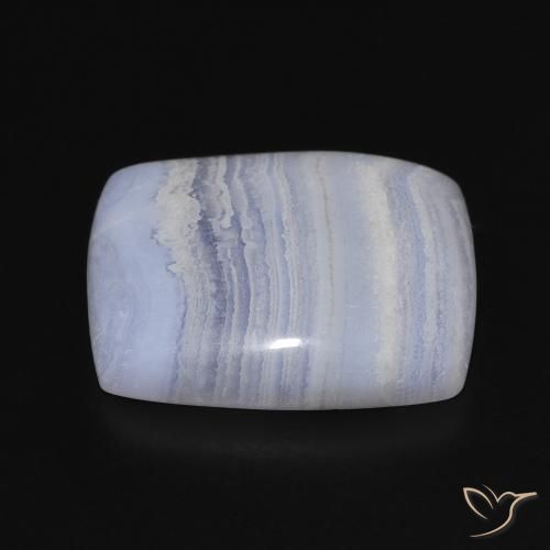 Calcedonia Azul púrpura claro natural de 22.40 ct, Forma Cojín, Opaco