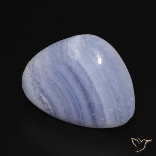 Calcedonia Azul violeta natural de 18.73 ct, Elegante, Opaco