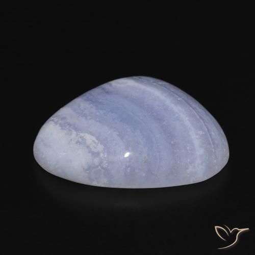 Calcedonia Azul violeta natural de 18.73 ct, Elegante, Opaco