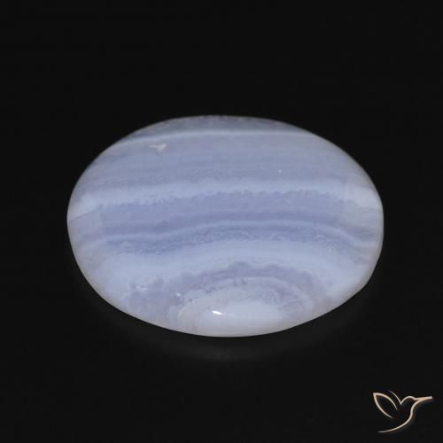 Calcedonia Azul púrpura natural de 18.92 ct, Redondo, Opaco