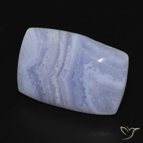 Calcedonia Azul púrpura claro natural de 18.23 ct, Forma Cojín, Opaco