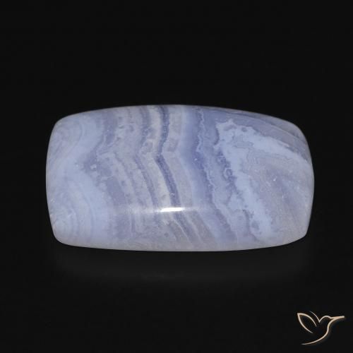 Calcedonia Azul púrpura claro natural de 18.23 ct, Forma Cojín, Opaco
