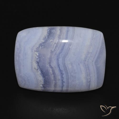 19.70ct Natural Azul violeta Calcedonia, Forma Cojín, Opaco