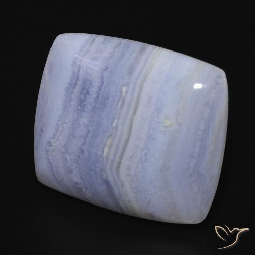 Calcedonia Azul claro natural de 28.50 ct, Forma Cojín, Opaco