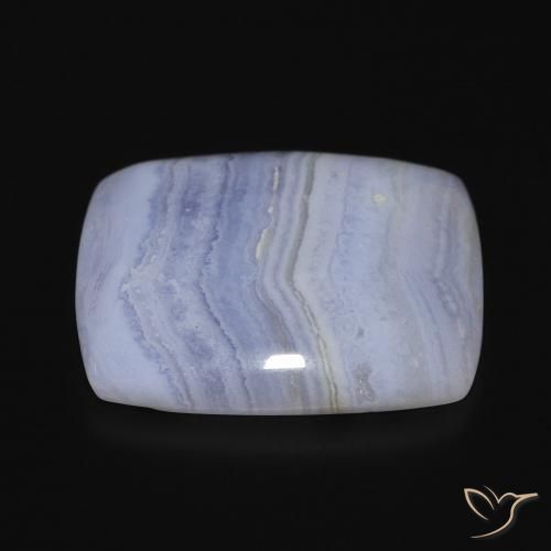Calcedonia Azul claro natural de 28.50 ct, Forma Cojín, Opaco