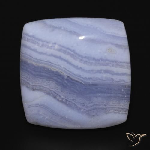 24.49ct Natural Azul púrpura claro Calcedonia, Forma Cojín, Opaco