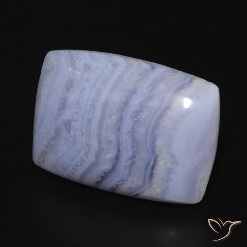 Calcedonia Azul claro natural de 17.67 ct, Forma Cojín, Opaco