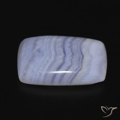 Calcedonia Azul claro natural de 17.67 ct, Forma Cojín, Opaco