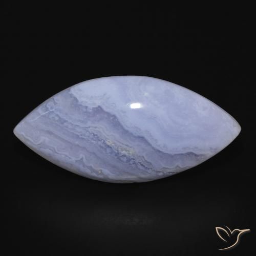 20.64ct Natural Azul violeta Calcedonia, Marquesa, Opaco