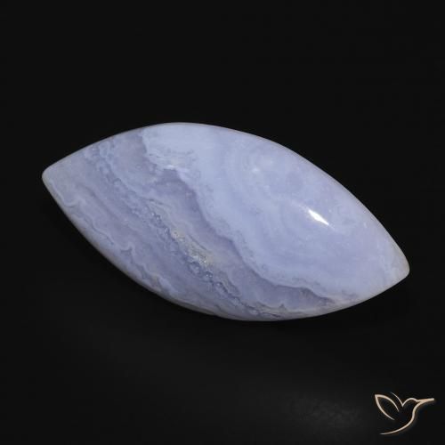 Calcedonia Azul violeta natural de 20.64 ct, Marquesa, Opaco