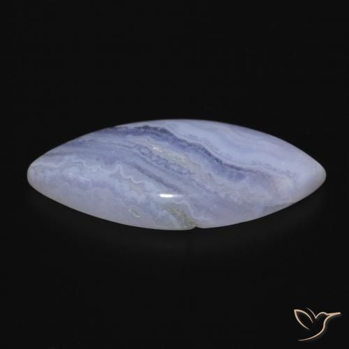 Calcedonia Azul violeta natural de 20.64 ct, Marquesa, Opaco