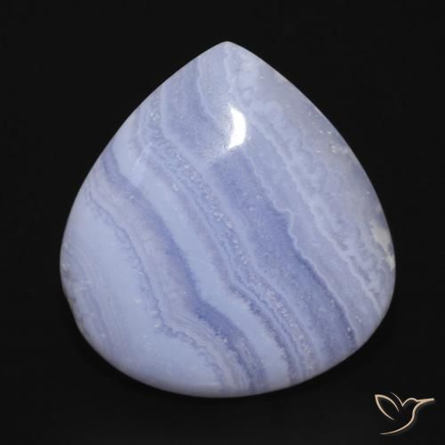 17.84ct Natural Azul claro Calcedonia, En forma de pera, Opaco