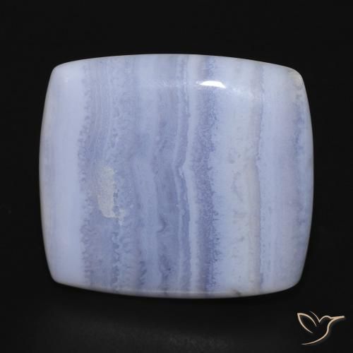 16.98ct Natural Azul violeta Calcedonia, Forma Cojín, Opaco
