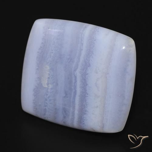 Calcedonia Azul violeta natural de 16.98 ct, Forma Cojín, Opaco