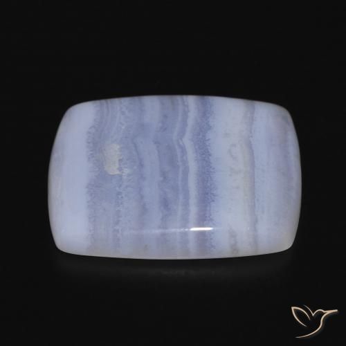 Calcedonia Azul violeta natural de 16.98 ct, Forma Cojín, Opaco
