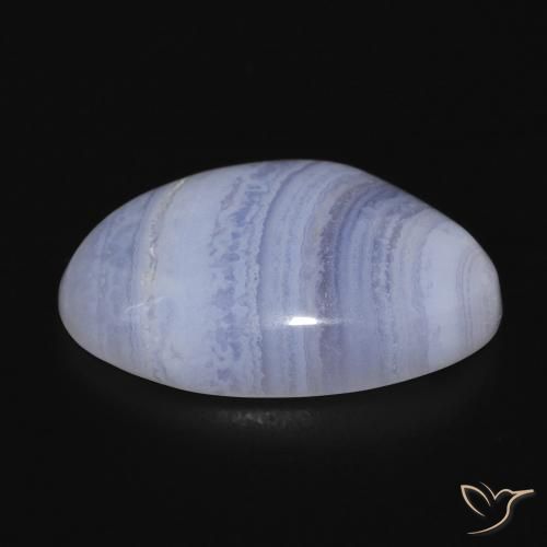 Calcedonia Azul claro natural de 13.45 ct, En forma de pera, Opaco