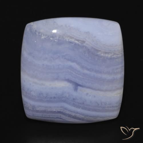 21.68ct Natural Azul violeta Calcedonia, Forma Cojín, Opaco