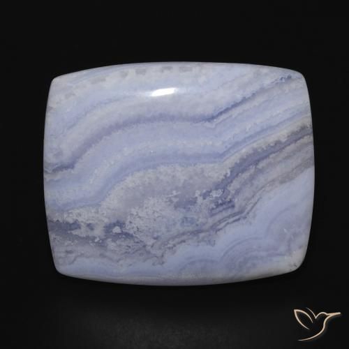 25.10ct Natural Azul violeta Calcedonia, Forma Cojín, Opaco