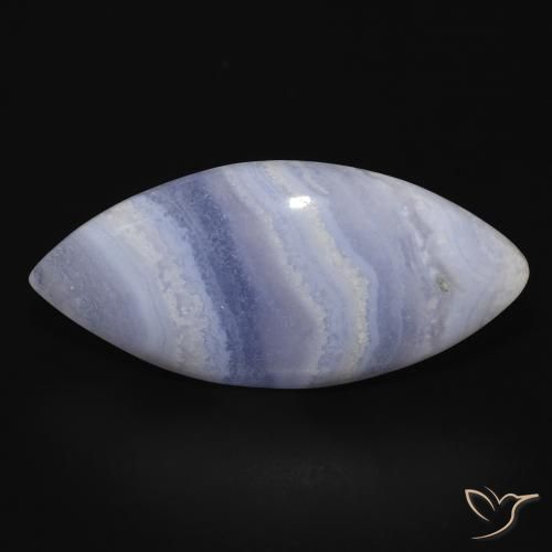 18.49ct Natural Azul claro Calcedonia, Marquesa, Opaco