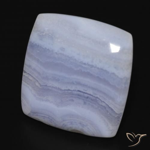 Calcedonia Azul claro natural de 30.02 ct, Forma Cojín, Opaco
