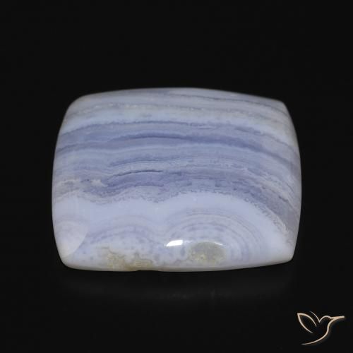 Calcedonia Azul claro natural de 30.02 ct, Forma Cojín, Opaco