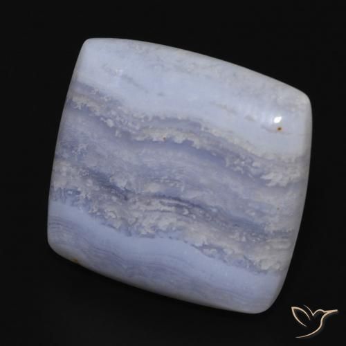 Calcedonia Azul claro natural de 19.08 ct, Forma Cojín, Opaco