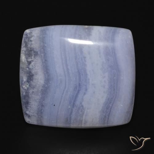 18.27ct Natural Azul violeta Calcedonia, Forma Cojín, Opaco