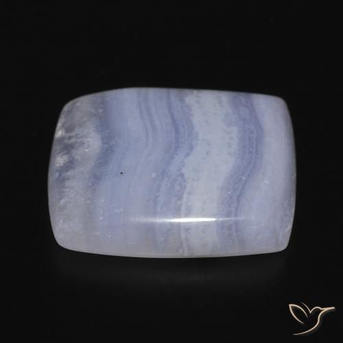 Calcedonia Azul violeta natural de 18.27 ct, Forma Cojín, Opaco