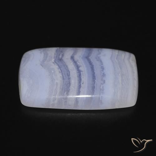 Calcedonia Azul claro natural de 15.66 ct, Forma Cojín, Opaco