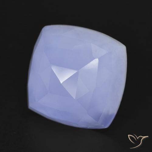 Calcedonia Azul púrpura natural de 6.81 ct, Forma Cojín, Translúcido