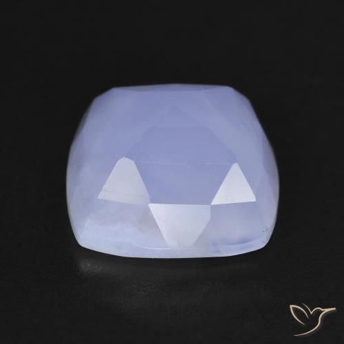 Calcedonia Azul púrpura natural de 6.81 ct, Forma Cojín, Translúcido