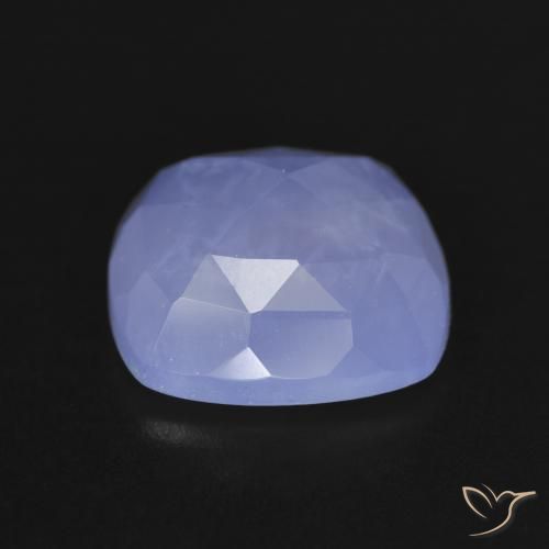 Calcedonia Azul púrpura natural de 6.17 ct, Forma Cojín, Translúcido