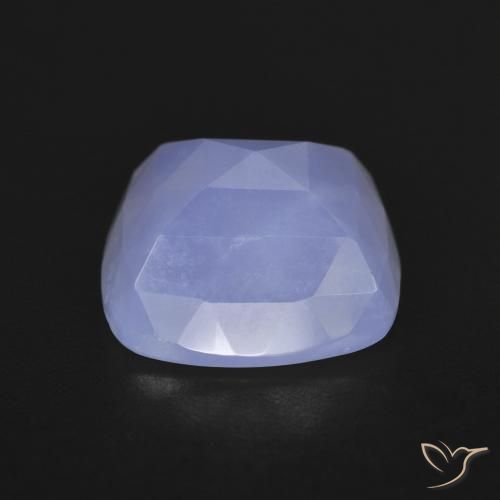 Calcedonia Azul púrpura natural de 6.33 ct, Forma Cojín, Translúcido