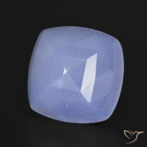 Calcedonia Azul púrpura natural de 6.63 ct, Forma Cojín, Translúcido