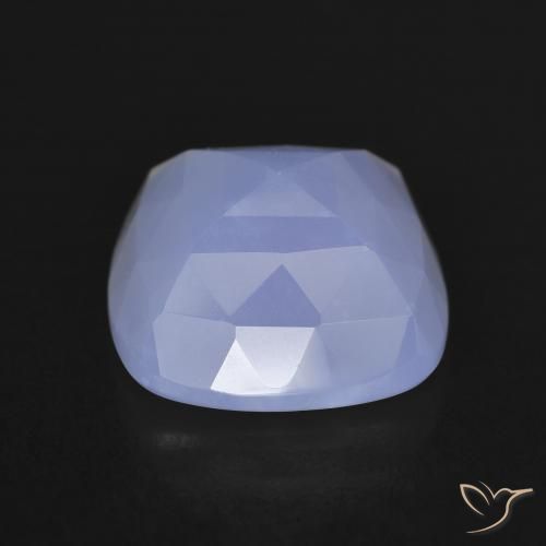 Calcedonia Azul púrpura natural de 6.63 ct, Forma Cojín, Translúcido