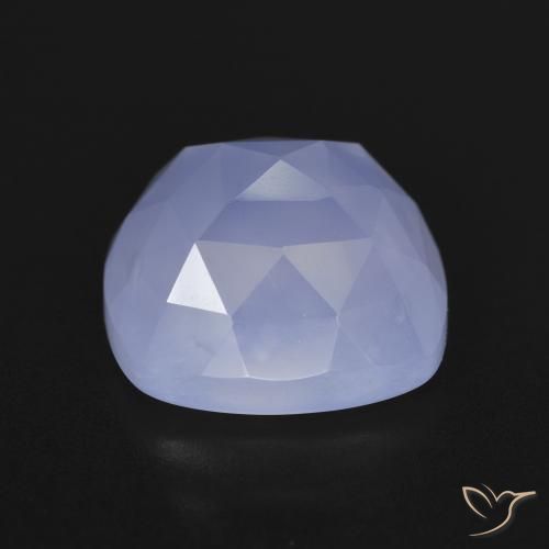 Calcedonia Azul púrpura natural de 7.19 ct, Forma Cojín, Translúcido