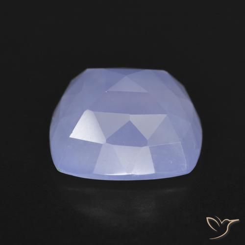 Calcedonia Azul púrpura natural de 6.40 ct, Forma Cojín, Translúcido