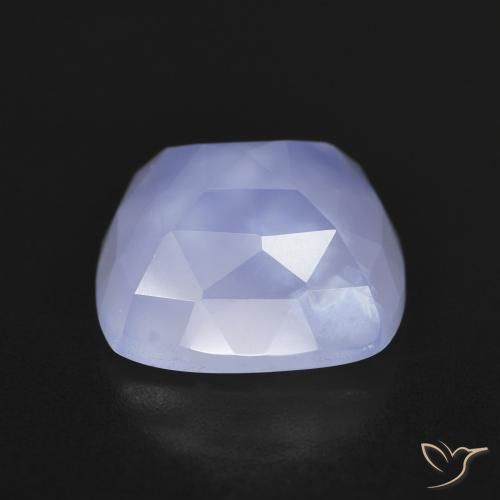 Calcedonia Azul púrpura natural de 6.70 ct, Forma Cojín, Translúcido