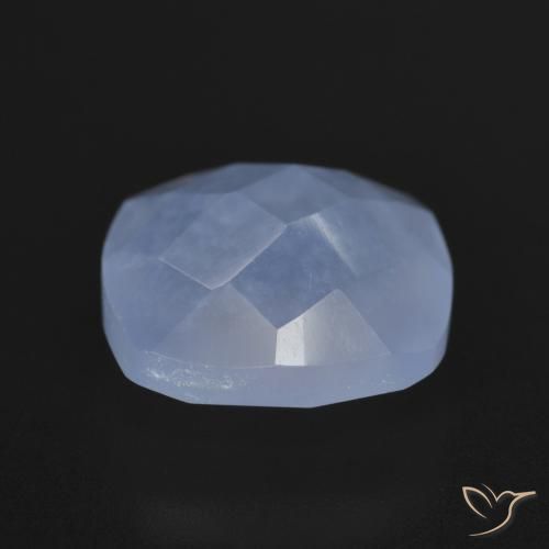 Calcedonia Azul púrpura natural de 6.33 ct, Forma Cojín, Translúcido