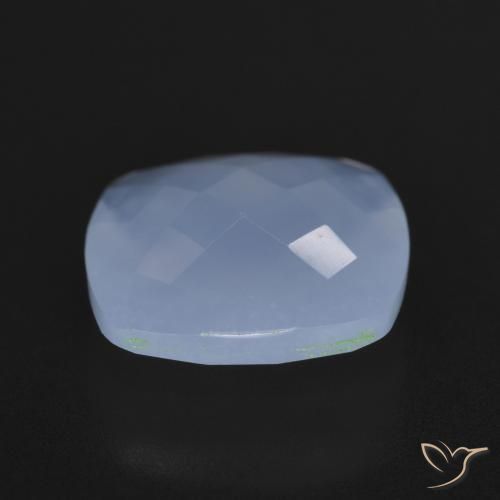 Calcedonia Azul púrpura natural de 5.40 ct, Forma Cojín, Translúcido