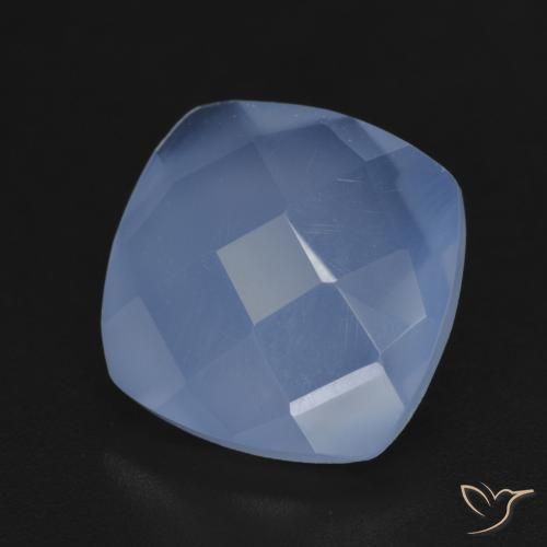 Calcedonia Azul púrpura natural de 5.21 ct, Forma Cojín, Translúcido