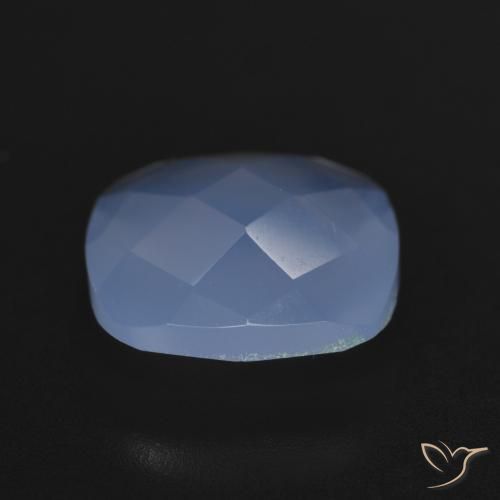 Calcedonia Azul púrpura natural de 5.21 ct, Forma Cojín, Translúcido