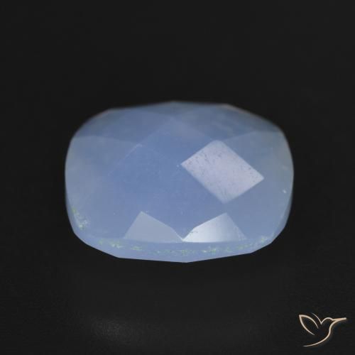 Calcedonia Azul púrpura natural de 5.42 ct, Forma Cojín, Translúcido